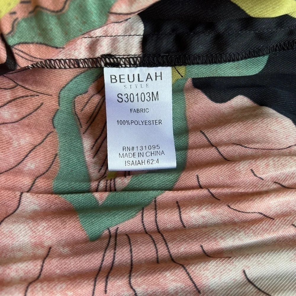 Beulah Style Black Floral Off Shoulder Full Length Maxi Dress Size M/L - Picture 11 of 12